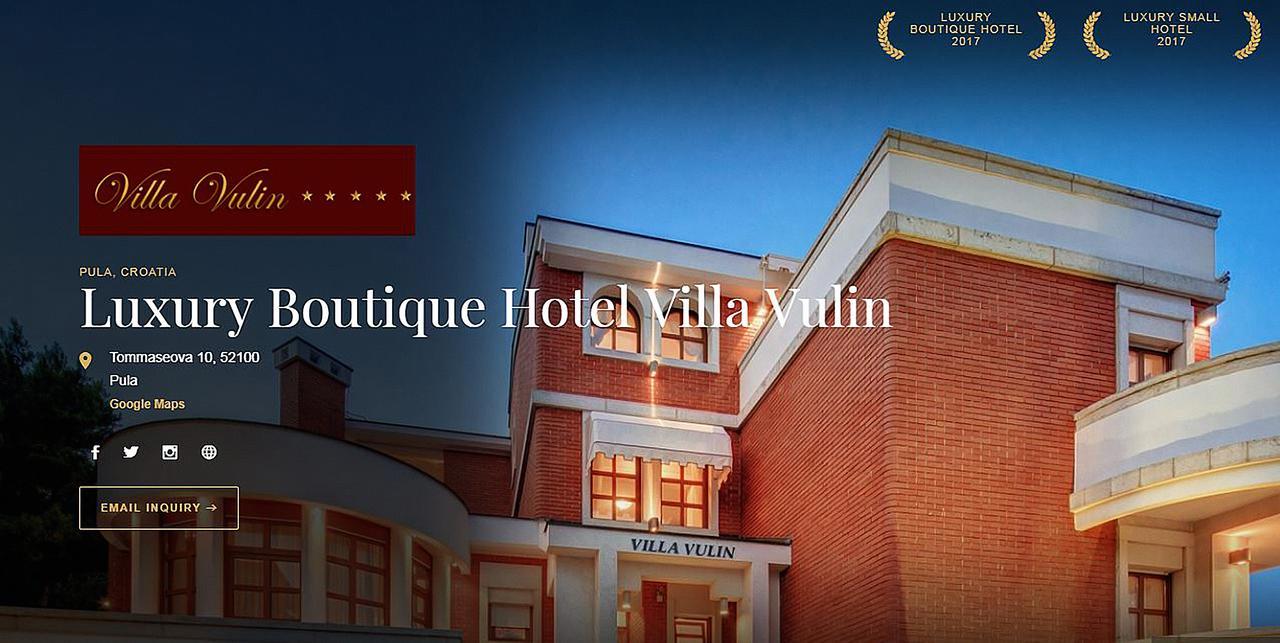 Luxury Boutique Hotel Villa Vulin Pula Exterior photo